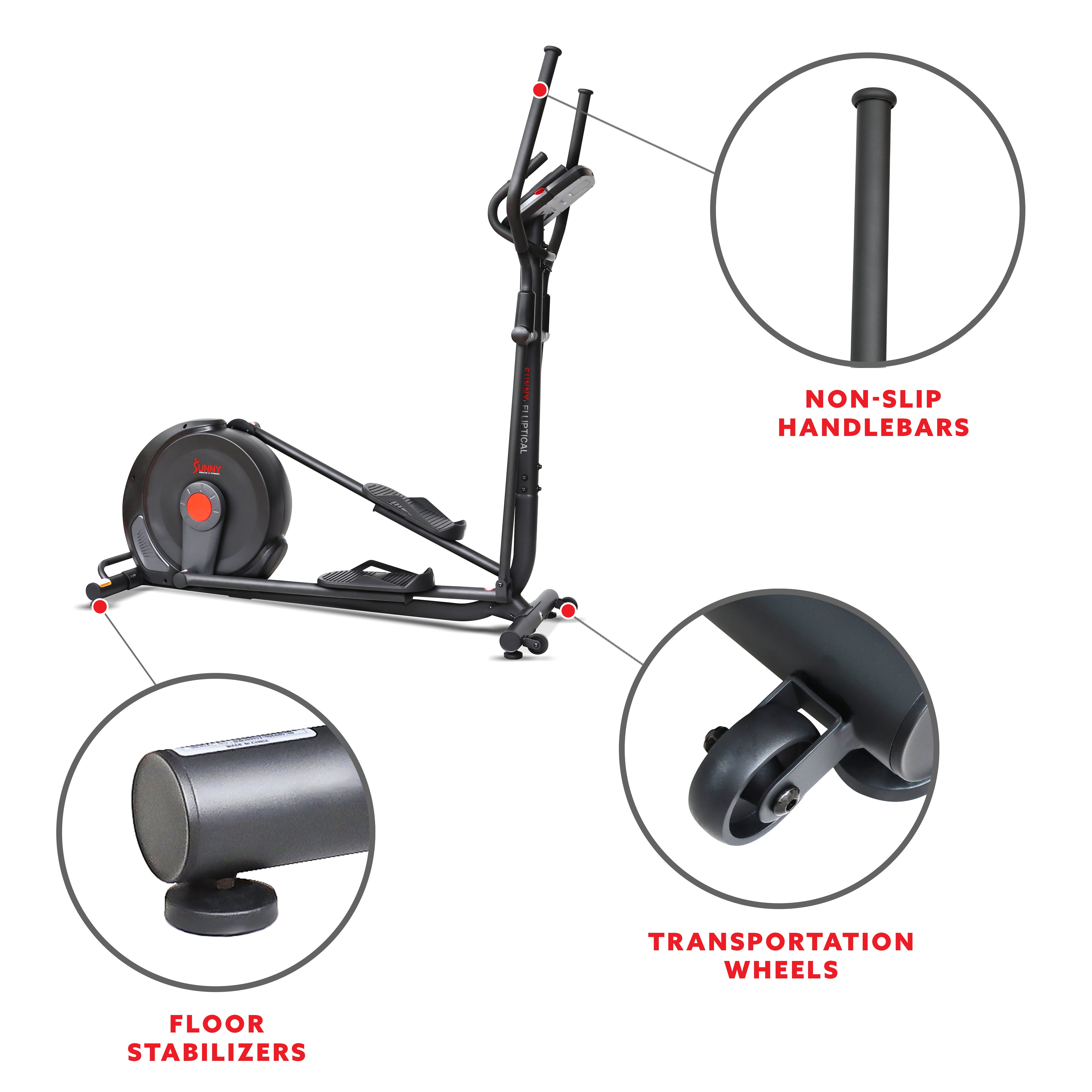 Power Stride Smart Electro-Magnetic Elliptical Machine with 18